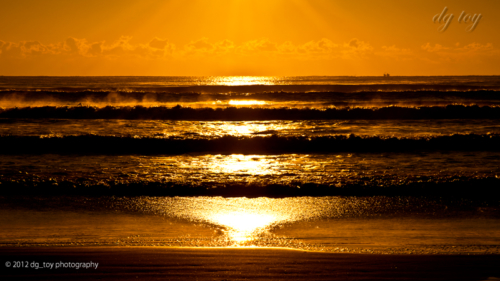九十九里浜の朝陽