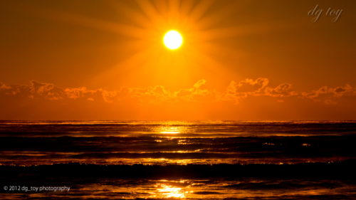九十九里浜の朝陽