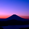 富士の見える夕暮れ