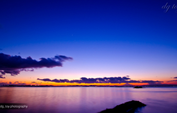 富津岬の夕空