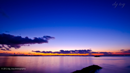 富津岬の夕空