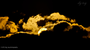 太陽と雲の表情