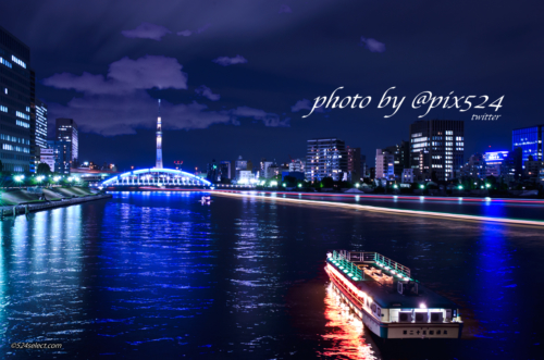 隅田川の夜景色