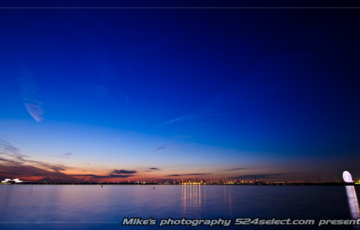 東京湾の夕景色-空の風景