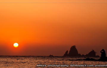 西伊豆の夕陽[大田子海岸]-空の風景