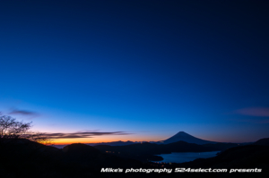 箱根の夕焼け富士