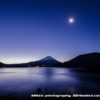 月夜の本栖湖と富士山 Mt.Fuji-Japan