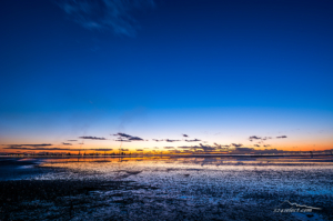 日没後の木更津の海